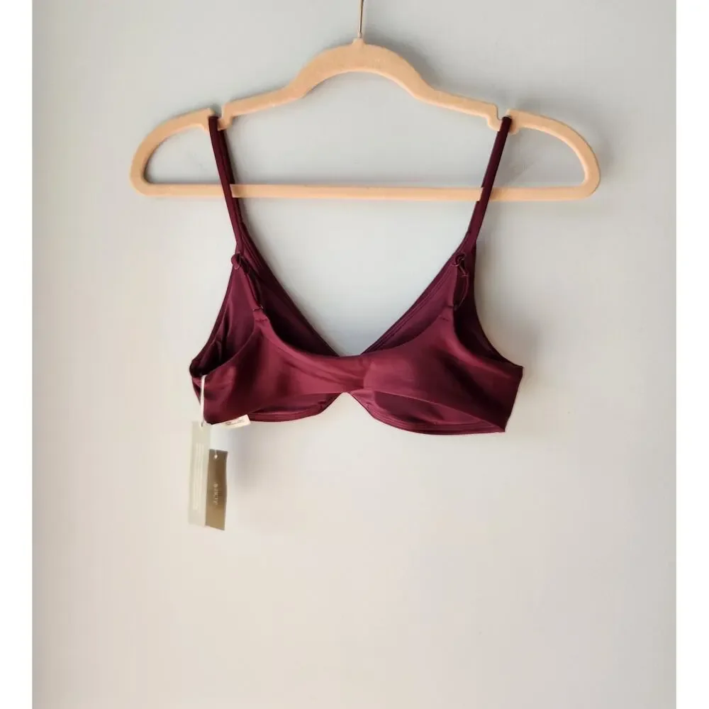 NWT J. Crew Lana Bikini Top In Classic Sculpt™ Midnight Dahlia S